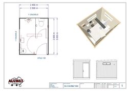 3m x 2.4m Male Toilet