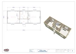9.250m x 3.495m Accommodation Block