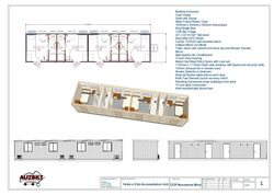 14.4m x 3.3m Accommodation ( 4 Rooms, 4 Bathroom)